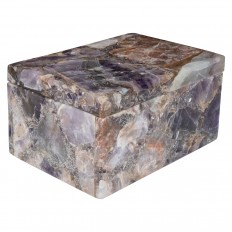 Rectangular purple marble box